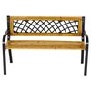 Lesli Living Garden Bench York 118x50x74 cm Metal Black