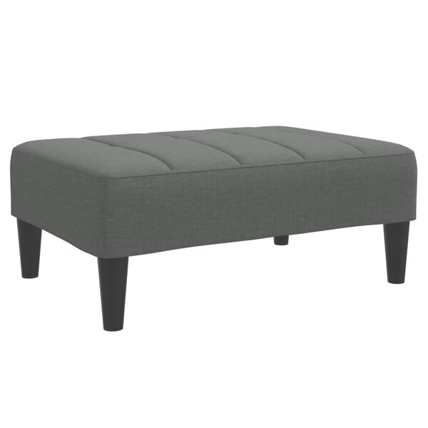 vidaXL Footstool Dark Grey 77x55x31 cm Fabric