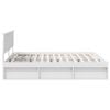 vidaXL Bed Frame with Headboard White 180 x 200 cm Solid Pine Wood