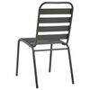 vidaXL 3 Piece Bistro Set Steel Dark Grey