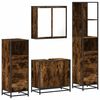 vidaXL 4&nbsp;Piece Bathroom Furniture Set&nbsp;Smoked Oak Engineered Wood