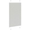 vidaXL Pleated Blind Light Grey 80x100 cm Fabric Width 79.4 cm Polyester