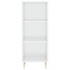 vidaXL Highboard High Gloss White 34.5x34x180 cm Engineered Wood