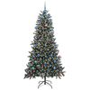 vidaXL Artificial Christmas Tree with 300 LEDs with Stand Green 210 cm