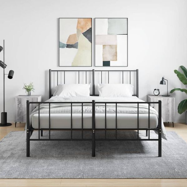 vidaXL Bedside Cabinets 2 pcs Grey Sonoma 40x40x50 cm Engineered Wood