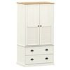 vidaXL Wardrobe "VIGO" White 90x55x170 cm Solid Wood Pine