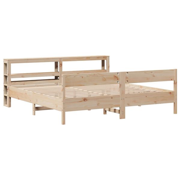 vidaXL Bed Frame without Mattress 200x200 cm Solid Wood Pine