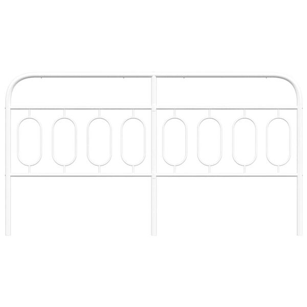 vidaXL Metal Replace Headboard White 183 cm