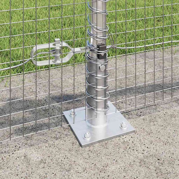 vidaXL Fence Post Silver 50 x 0.4 m (19 x 19 mm mesh) Steel