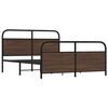 vidaXL Metal Bed Frame without Mattress Brown Oak 160x200 cm