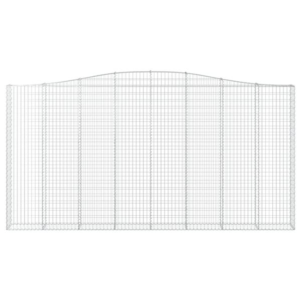 vidaXL Arched Gabion Baskets 5 pcs 400x30x200/220 cm Galvanised Iron