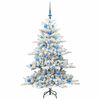 vidaXL Artificial Hinged Christmas Tree White 150 cm PVC and Steel