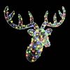vidaXL Reindeer Head Colourful 68 x 36.5 x 62.5 cm Acrylic