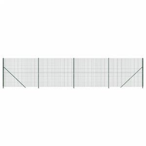 vidaXL Wire Mesh Fence with Flange Green 1.4x10 m