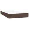 vidaXL Pocket Spring Bed Mattress Medium Brown 90x200x20 cm Faux Leather