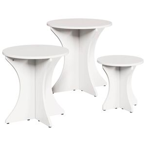 vidaXL Coffee Table 3 pcs White