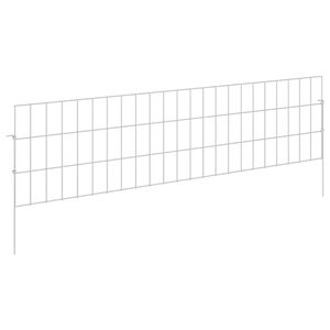 vidaXL Garden Fence with Stakes 24 pcs 115 x 30 cm Galvanised Steel