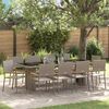 vidaXL Garden Dining Set 11 pcs Grey Poly Rattan