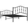 vidaXL Metal Bed Frame without Mattress with Footboard&nbsp;Black 107x203cm