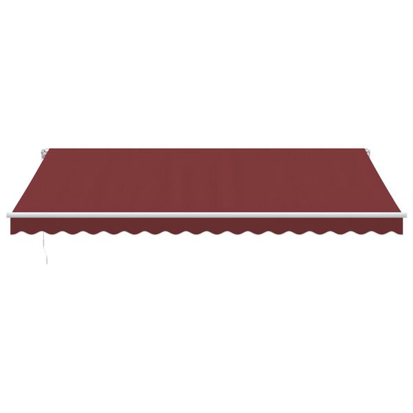vidaXL Manual Retractable Awning Burgundy 450x350 cm