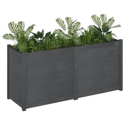 vidaXL Garden Planter Grey 150x50x70 cm Solid Pinewood