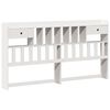 vidaXL Bookcase Bed without Mattress White 180x200 cm Super King Solid Wood Pine