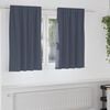 vidaXL Blackout Curtains with Rings 2 pcs Anthracite 140 x 140 cm