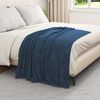 vidaXL Throw Blanket Navy Blue 130 x 150 cm Fleece