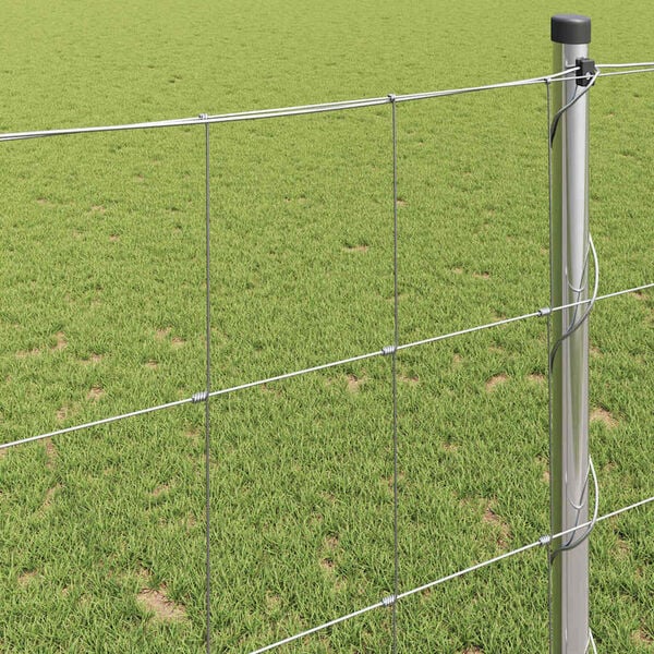vidaXL Field Fence Silver 25 x 1.2 m Galvanised steel