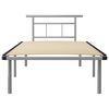 vidaXL Bed Frame without Mattress Grey Metal 100x200cm
