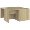vidaXL Coffee Table | Set of 4 | Sonoma oak | Engineered wood | Small