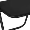 vidaXL Folding Chair 2 pcs Black 48 x 43.5 x 81 cm Faux Leather