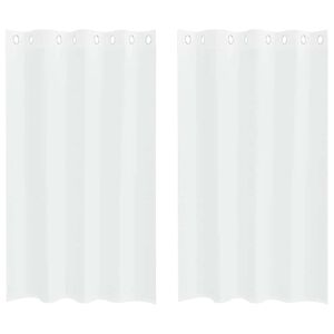 vidaXL Voile Curtain 2 pcs White 175 x 140 cm Polyester