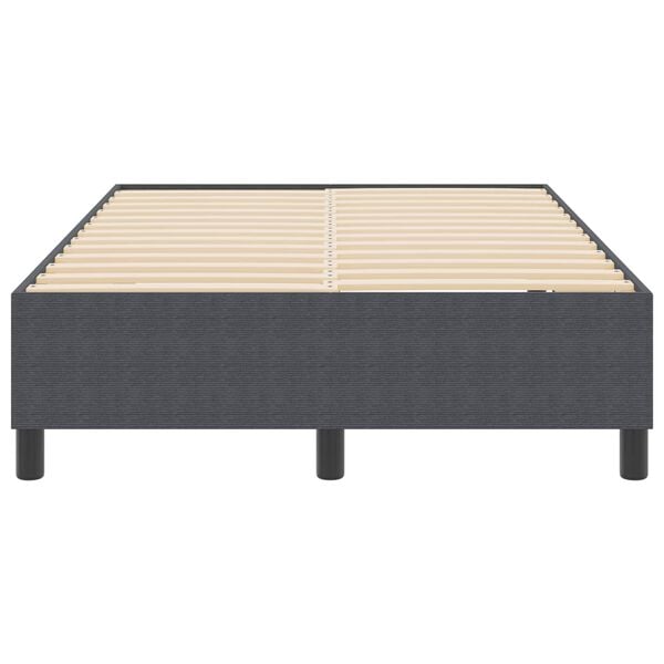 vidaXL Platform Bed Frame Dark Grey 120 x 200 cm Fabric