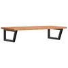 vidaXL Basin Shelf Wall Mounted Steel and Solid Wood Beech