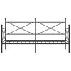 vidaXL Day Bed without Mattress Black 75x190 cm Steel
