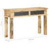 vidaXL Console Table with Drawers 120x35x75 cm Solid Mango Wood