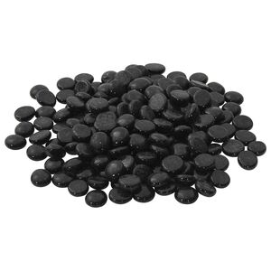 vidaXL Glass Nugget 17-19 mm Black Glass