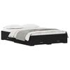 vidaXL Bed Frame with Drawer Black Oak 140 x 200 cm Engineered Wood