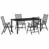 vidaXL Garden Dining Set Folding 5 pcs Anthracite Steel