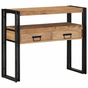 vidaXL Console Table Brown 90 x 33 x 75 cm Solid Acacia Wood