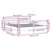 vidaXL Bed Frame without Mattress White 180x200 cm Super King Solid Wood Pine