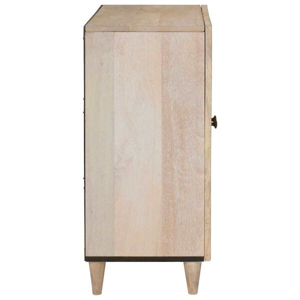 vidaXL Sideboard with Shelf White 60 x 33 x 75 cm Solid mango wood