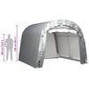 vidaXL Storage Tent 300x300 cm Steel Grey
