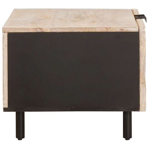 vidaXL Coffee Table White 80 x 50 x 40 cm Solid Mango Wood