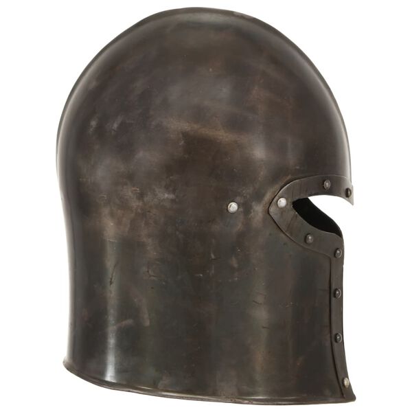 vidaXL Medieval Knight Helmet Antique Replica LARP Silver Steel