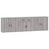 vidaXL Sideboards 3 pcs Grey Sonoma Engineered Wood