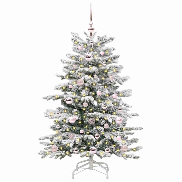 vidaXL Artificial Hinged Christmas Tree White 120 cm PE and PVC