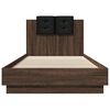 vidaXL Bed Frame without Mattress Brown Oak 100x200 cm