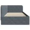 vidaXL Corner Bed Frame with Headboard Dark Grey 100 x 200 cm Velvet